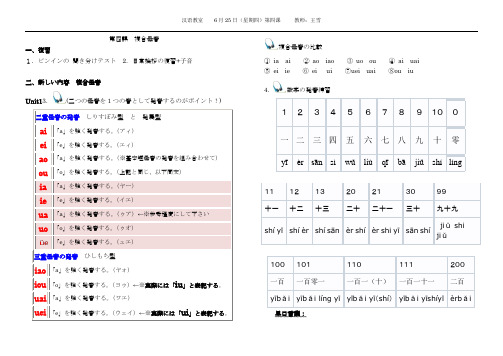 教日本人学汉语拼音 第四课 复合母音