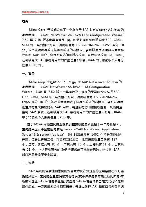 SAP安全漏洞审计及工具介绍