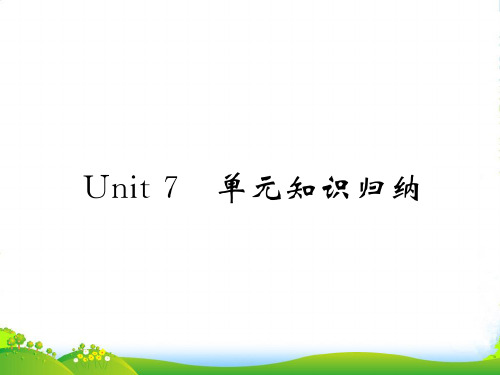 人教版七年级英语上册练习课件：Unit 7 单元知识归纳(共10张PPT)