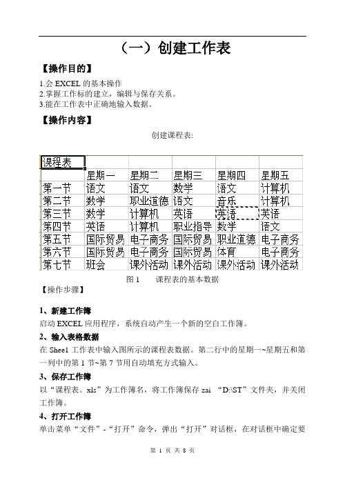 EXCEL实习