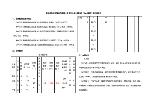 桥标准设计图设计说明书-简支板I级10m