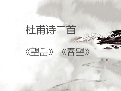 《望岳》《春望》