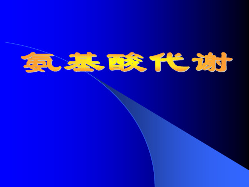 《氨基酸的代谢》ppt课件