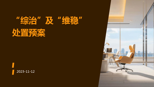 “综治”及“维稳”处置预案
