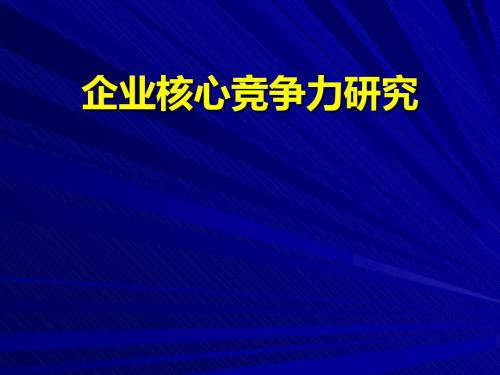 企业核心竞争力研究课件(PPT 66张)
