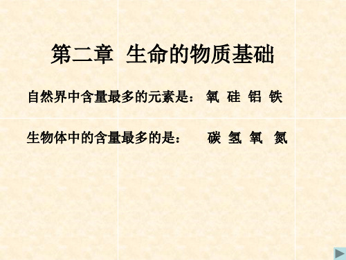 沪科版生物高中第一册-2.1 生命的物质基础 课件   