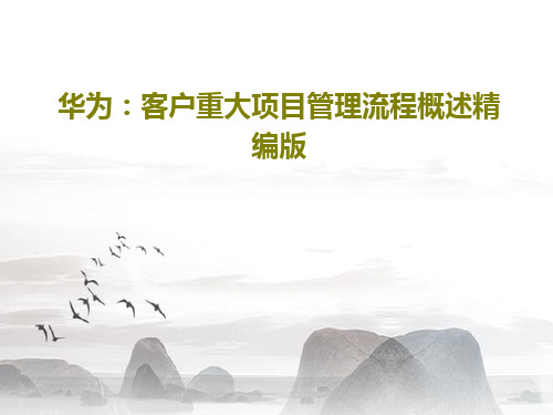 华为：客户重大项目管理流程概述精编版共32页