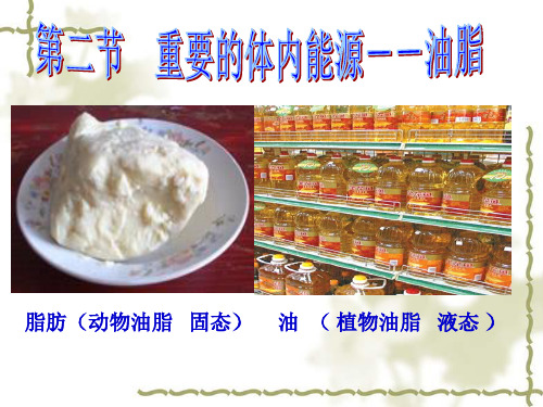 第二节  重要的体内能源——油脂精选教学PPT课件