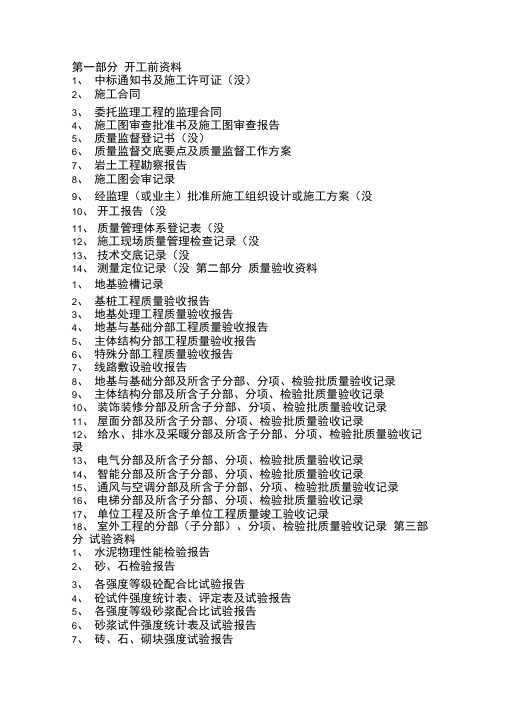 资料员全套资料
