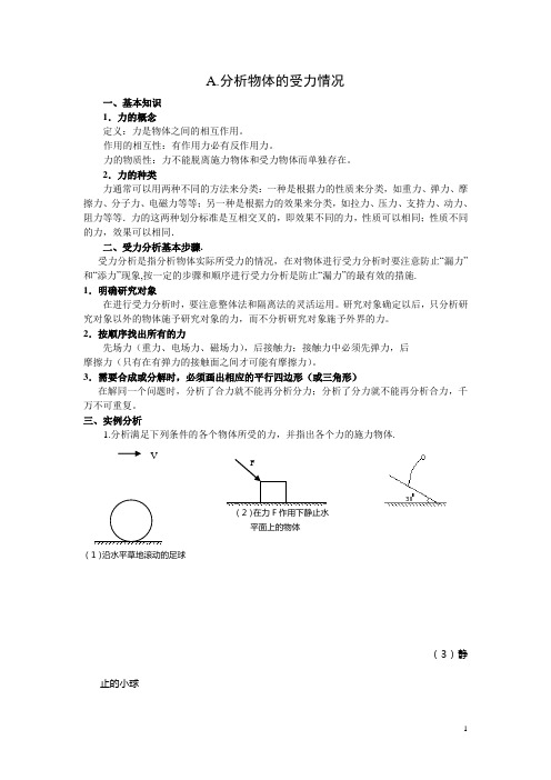 受力分析与物体的平衡