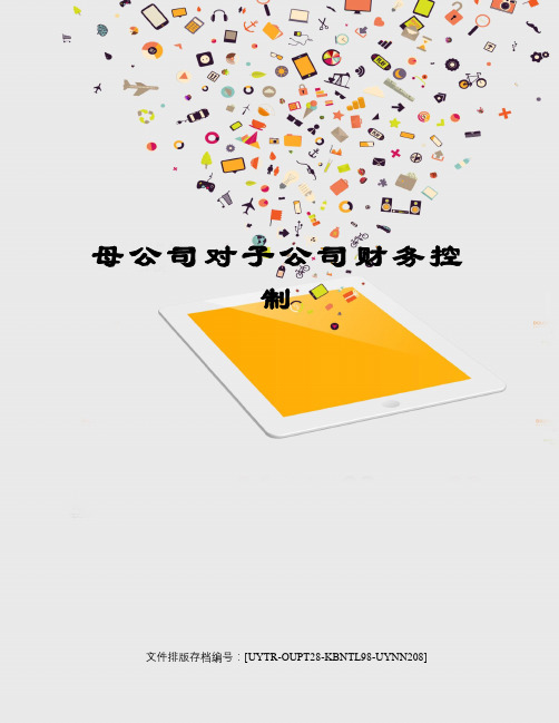 母公司对子公司财务控制