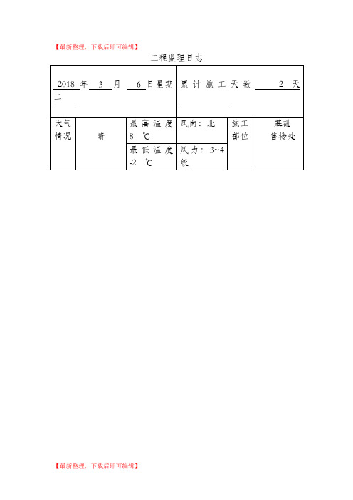 工程监理日记(精编文档).doc