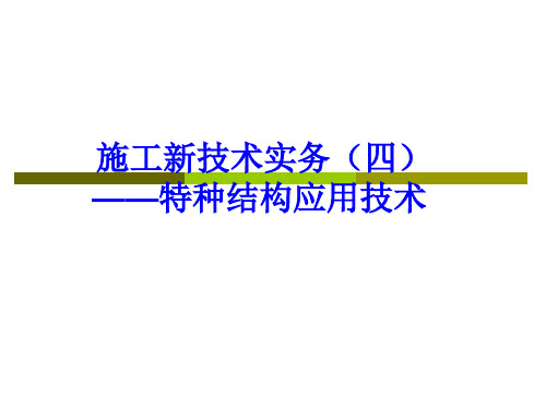 施工新技术实务4 共55页PPT资料
