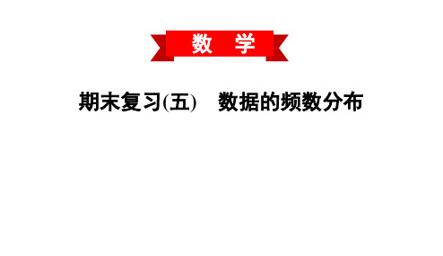 湘教版八年级数学下册期末复习(五) 数据的频数分布