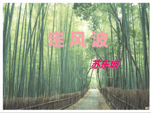 人教版高中语文必修4《苏轼词两首》第一课时课件
