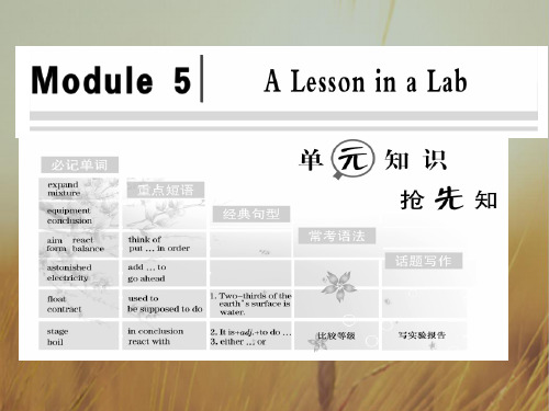2017-2018学年高中英语外研版必修1课件：Unit 5 Section 1 精品