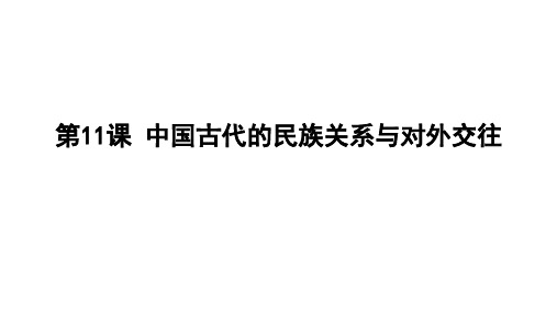 人教版统编选择性必修一 中国古代的民族关系与对外交往ppt课件