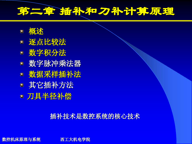 插补和刀补计算原理