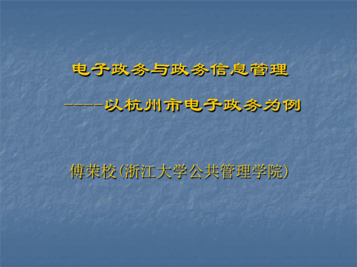 电子政务与政务信息资源管理51页PPT文档