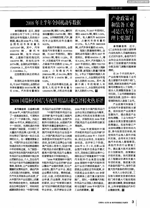 2008国瑞杯中国汽车配件用品行业总评榜火热开评