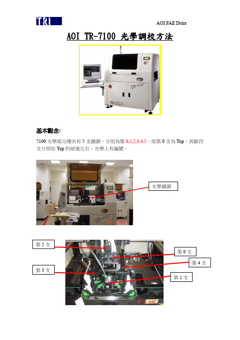 AOI 7100光学调校步骤