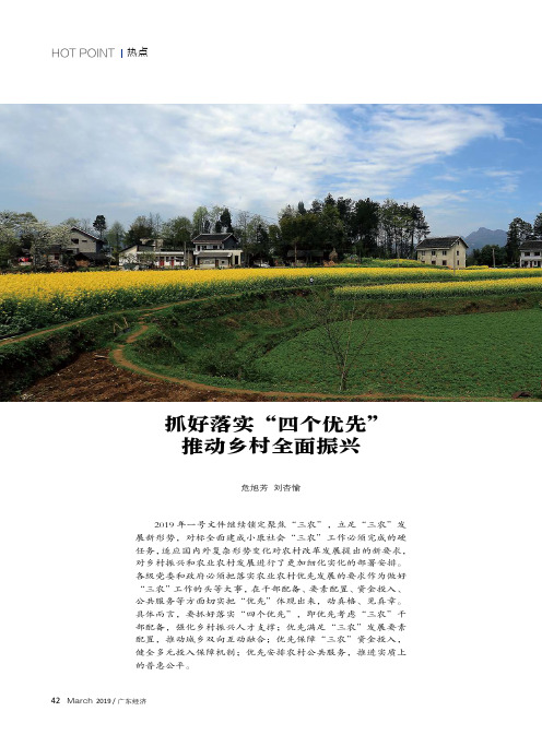 抓好落实“四个优先”推动乡村全面振兴