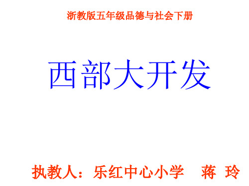 西部大开发终ppt