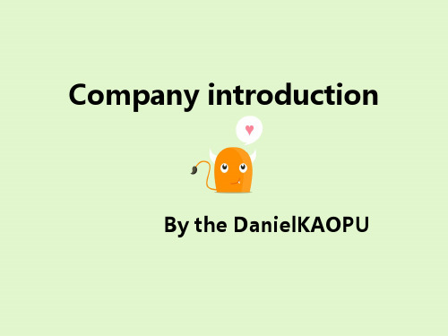 Company introduction 公司介绍