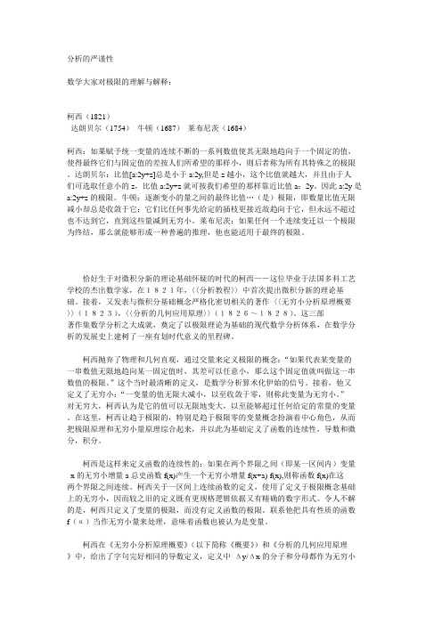 分析的严谨性