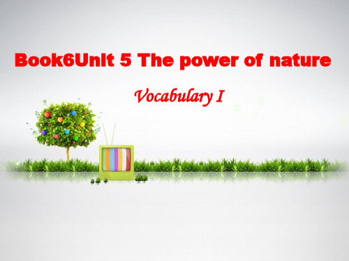 高中英语(人教版)选修六 Unit 5 The power of nature- language points课件 (33张PPT)
