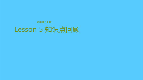 六年级上册英语课件-Lesson 5 知识点回顾 科普版