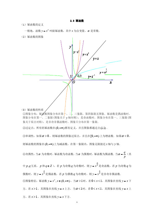 2.3 幂函数