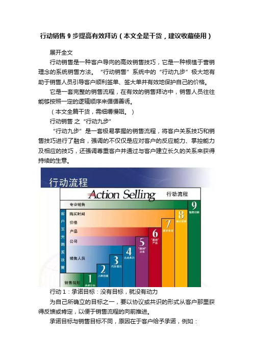 行动销售9步提高有效拜访（本文全是干货，建议收藏使用）