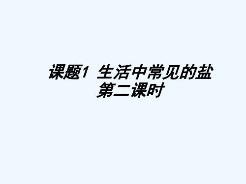 化学人教版九年级下册碳酸盐性质