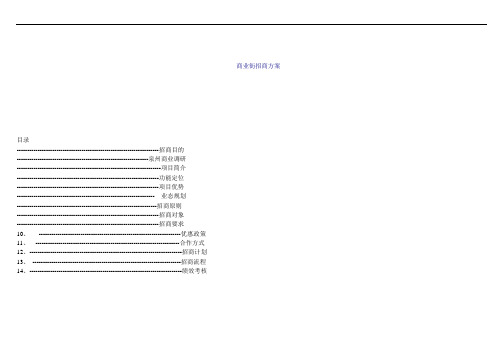最新整理商业地产招商方案