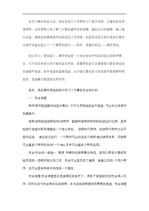 操作系统课程设计心得 (2)