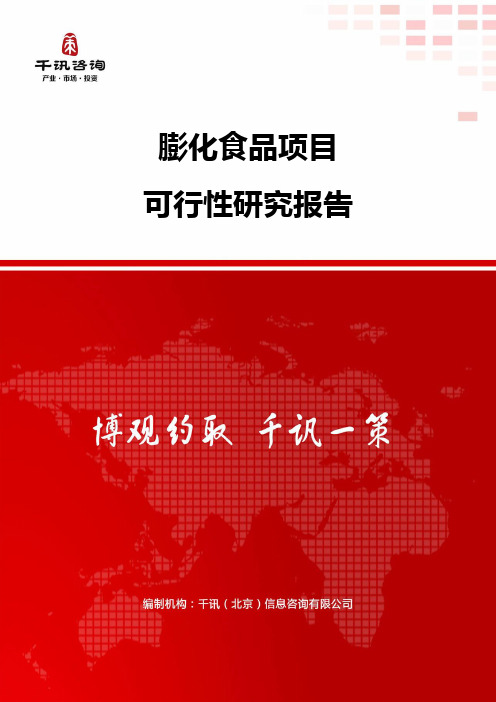 膨化食品项目可行性研究报告