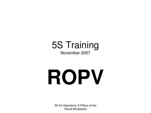 5S Training