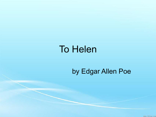 To Helen Edgar Allan Poe