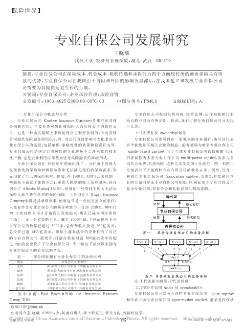 专业自保公司发展研究_王晓曦