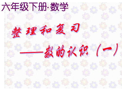 人教新课标六年级下册数学《数的认识》(共20张PPT)
