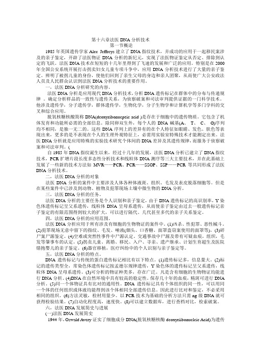 法医DNA分析技术