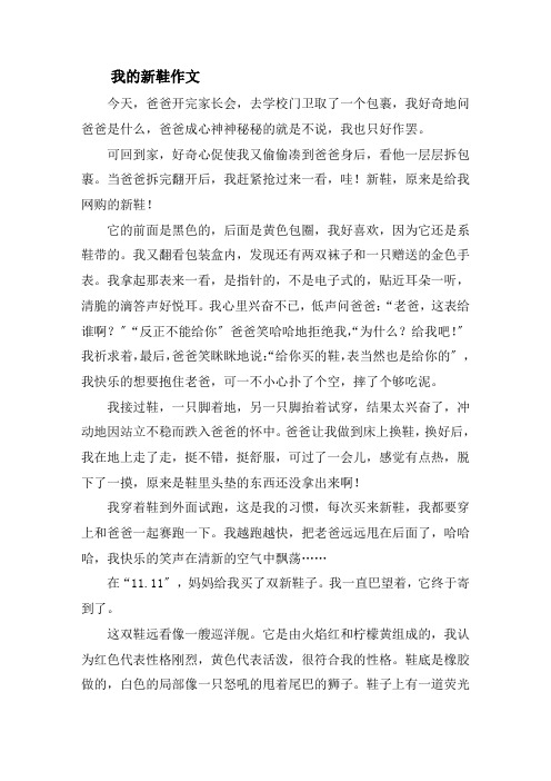 我的新鞋作文精选