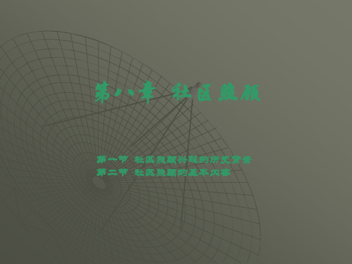 第八章  社区照顾