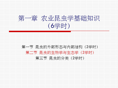 农业昆虫学基础知识6学时-第二节