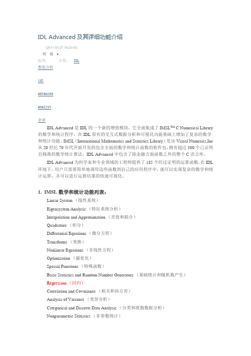 IDL中的IMSL