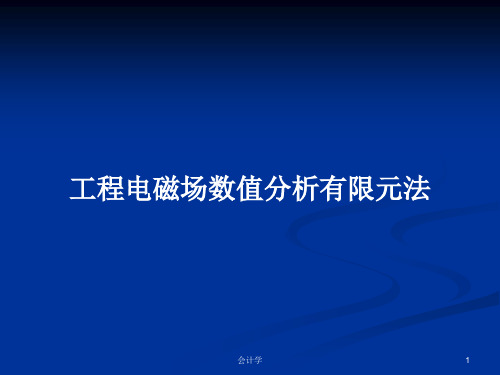工程电磁场数值分析有限元法PPT学习教案