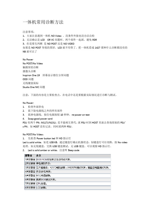 DELL一体机常用诊断方法