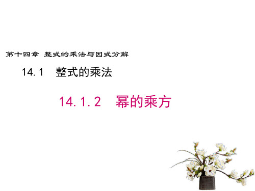 1412幂的乘方课件-河北省沧州市青县人教版数学八年级上册(共18张PPT)