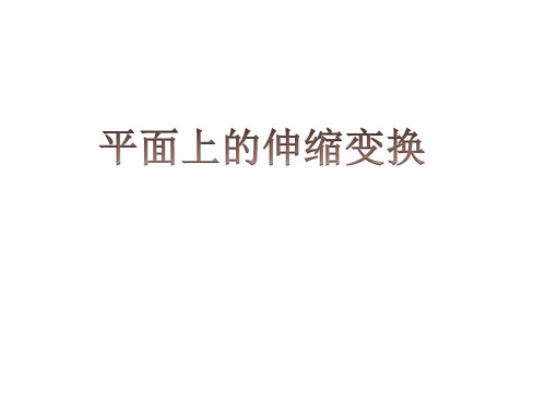 人教版B版高中数学选修4-4(B版)平面上的伸缩变换